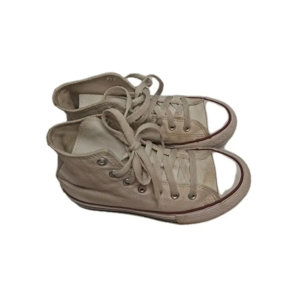 CONVERSE ALLSTAR Youth 3 White High Tops Chuck Taylor Casual Sneakers Shoes